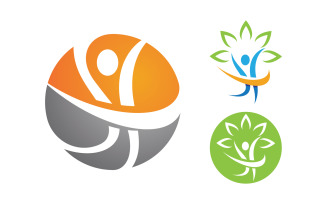 Healthy life Human character logo sign illustration v.181