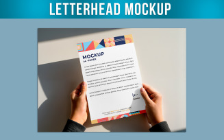 Letterhead Mockup in Hand's