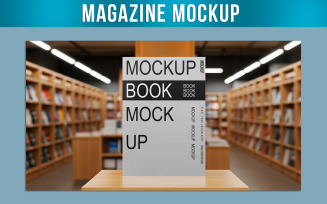 Magazine Mockup in Bookstore