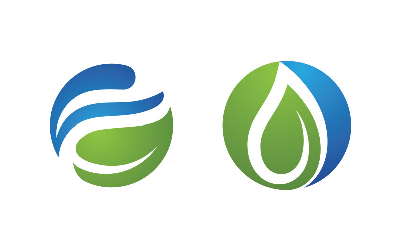 Nature leaf ecology vegan concept Logo illustration v.1 Logo Template