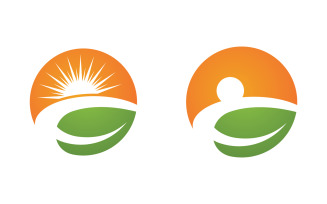 Nature leaf ecology vegan concept Logo illustration v.3