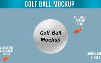 Realistic Golf Ball Mockup