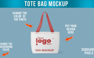 Realistic Tote Bag Mockup