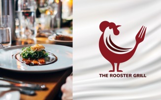 The Rooster Grill logo design Template