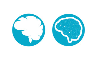 Brain Medical illustration icon template design v.4