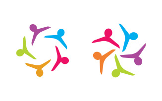 Community and adoption care network and social icon illustration v.37