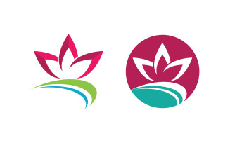 Lotus Logo Beauty Salon Cosmetic skincare vector icon design v.48