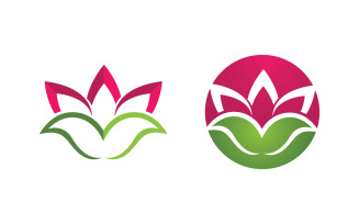 Lotus Logo Beauty Salon Cosmetic skincare vector icon design v.50