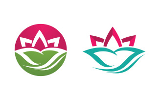 Lotus Logo Beauty Salon Cosmetic skincare vector icon design v.51