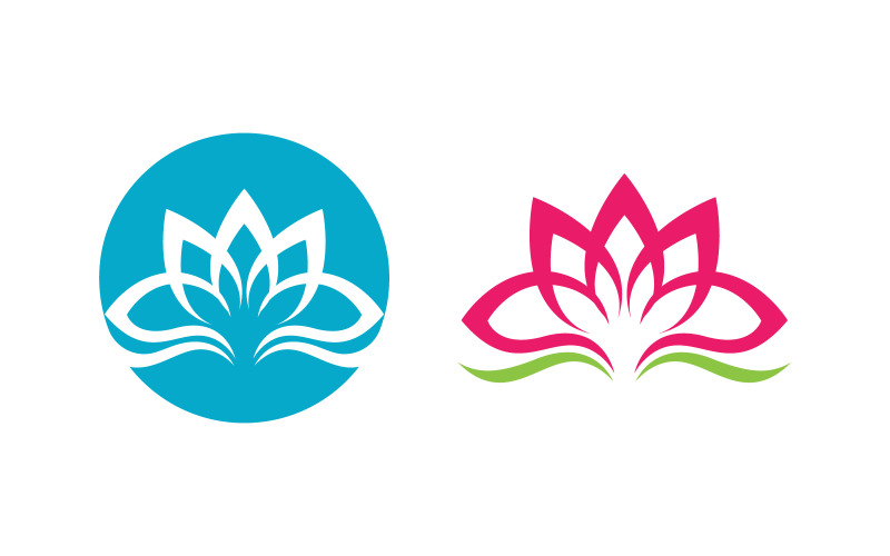 Lotus Logo Beauty Salon Cosmetic skincare vector icon design v.52 Logo Template
