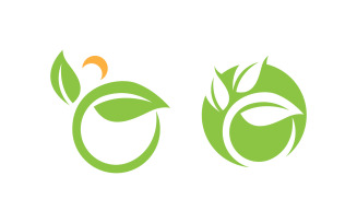 Nature leaf ecology vegan concept Logo illustration v.10