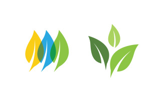 Nature leaf ecology vegan concept Logo illustration v.12