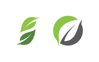 Nature leaf ecology vegan concept Logo illustration v.13