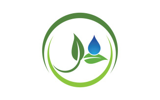 Nature leaf ecology vegan concept Logo illustration v.14