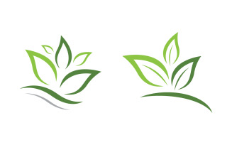 Nature leaf ecology vegan concept Logo illustration v.15