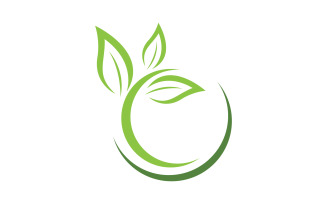 Nature leaf ecology vegan concept Logo illustration v.16