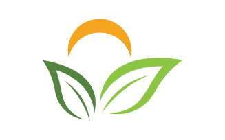 Nature leaf ecology vegan concept Logo illustration v.17