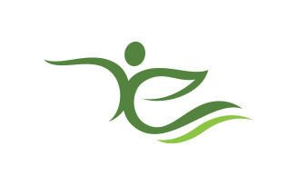 Nature leaf ecology vegan concept Logo illustration v.18