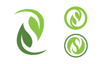 Nature leaf ecology vegan concept Logo illustration v.2