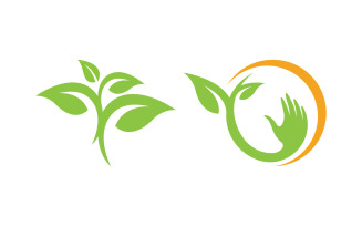 Nature leaf ecology vegan concept Logo illustration v.6