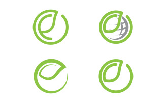 Nature leaf ecology vegan concept Logo illustration v.7