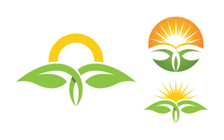 Nature leaf ecology vegan concept Logo illustration v.8
