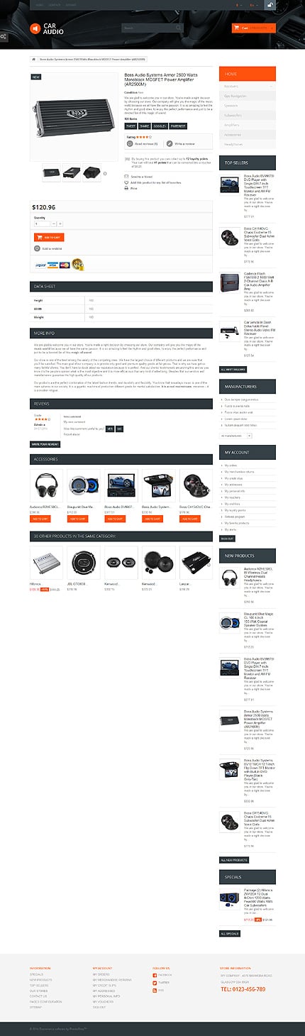 Kit Graphique #51230 Audio Boutique-ecommerce Prestashop Template - Prestashop Products Page Screenshot