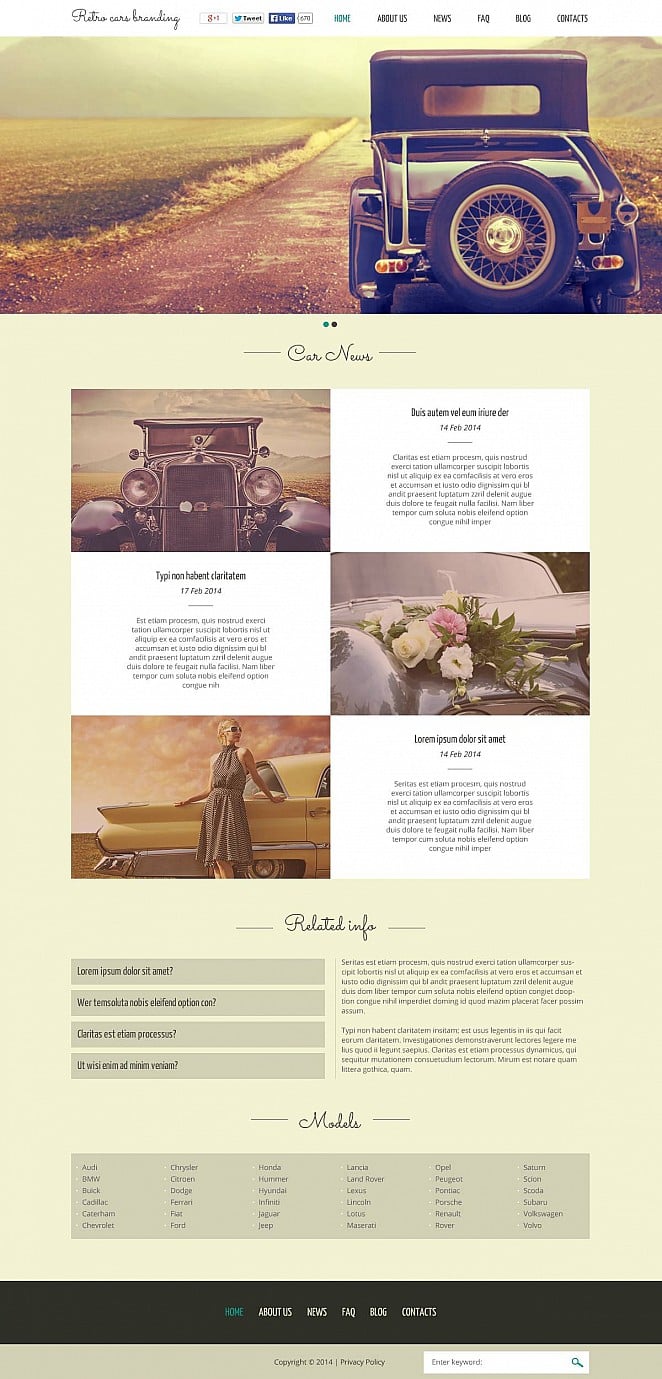 Car Club Flash CMS Template New Screenshots BIG