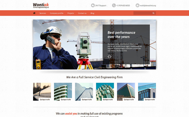 Civil Engineering Responsive Website Template Big Screenshot Civil Engineering Responsive Website Template New Screenshots BIG