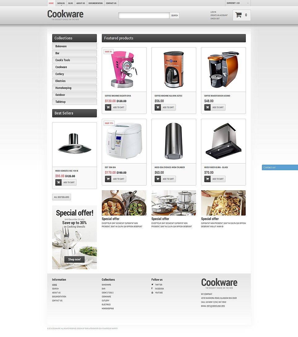 Cookware Shopify Theme New Screenshots BIG