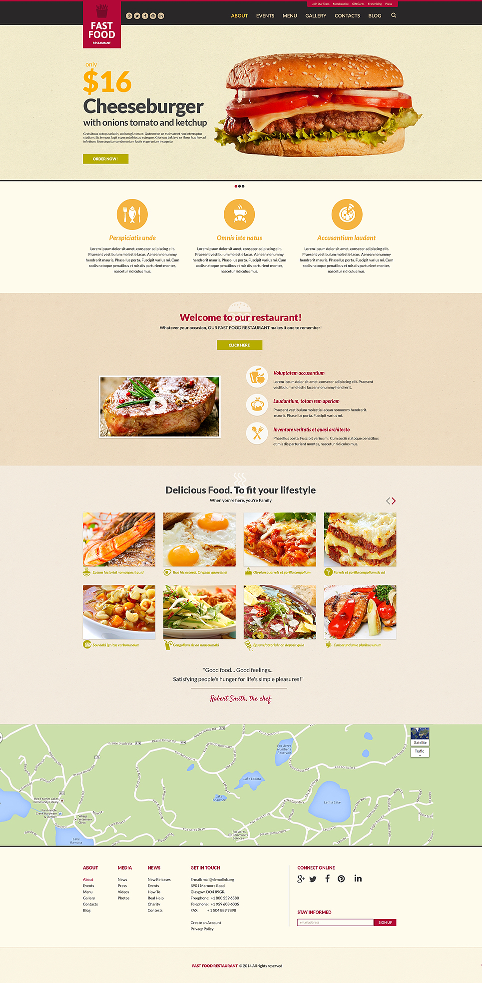 Fast Food Restaurant Responsive Website Template New Screenshots BIG