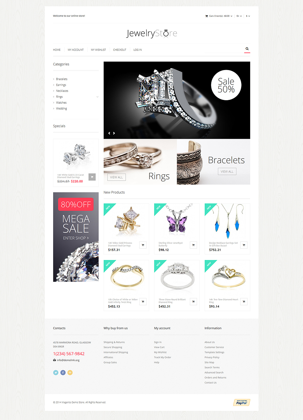 Fine Jewelry Magento Theme New Screenshots BIG