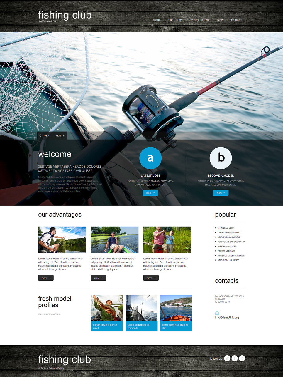 Fishing Responsive WordPress Theme New Screenshots BIG