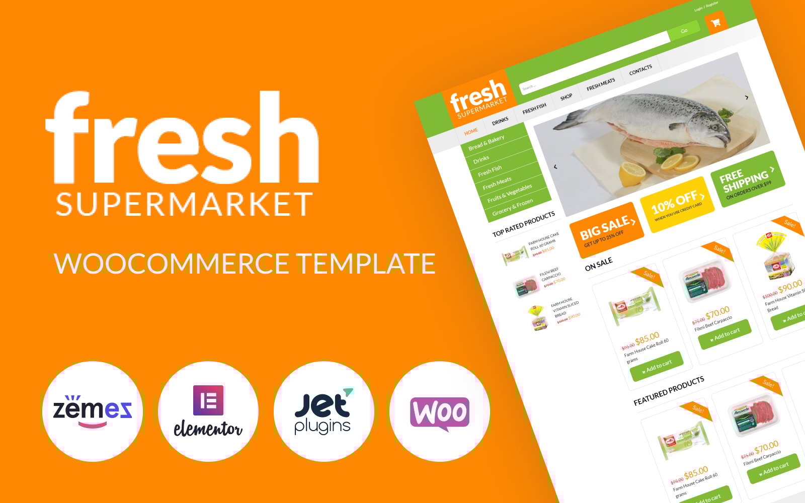 Fresh Fresh - Supermarket Woocommerce Template for easy sales №51254