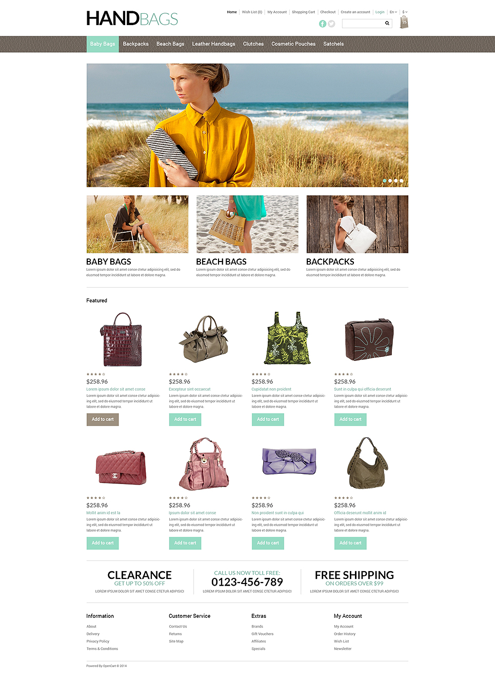 Handbag Responsive OpenCart Template New Screenshots BIG