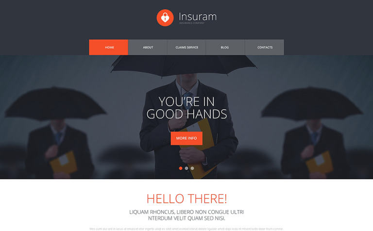 Insurance Responsive Website Template Big Screenshot Insurance Responsive Website Template New Screenshots BIG