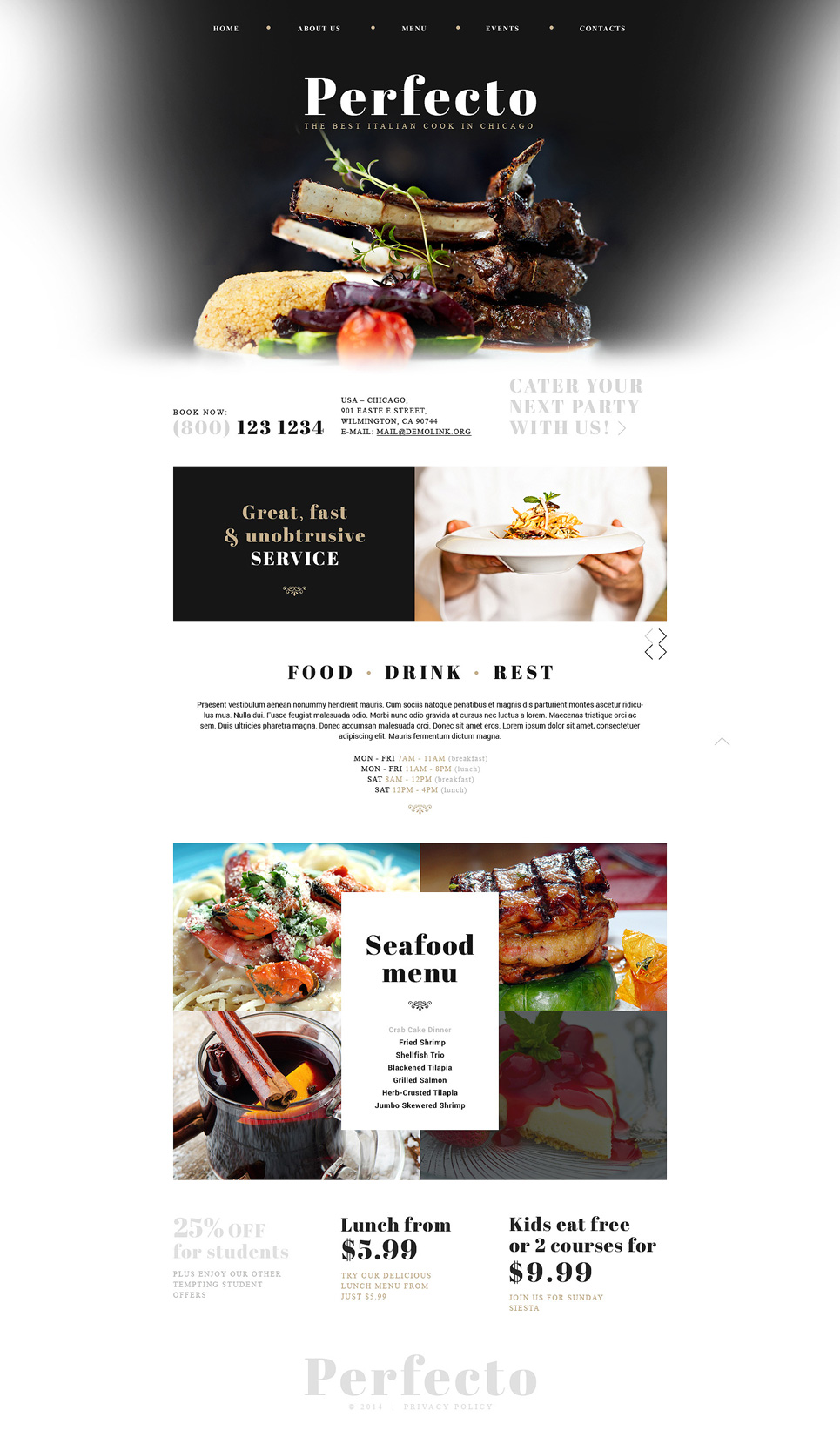 Italian Restaurant Responsive Website Template New Screenshots BIG