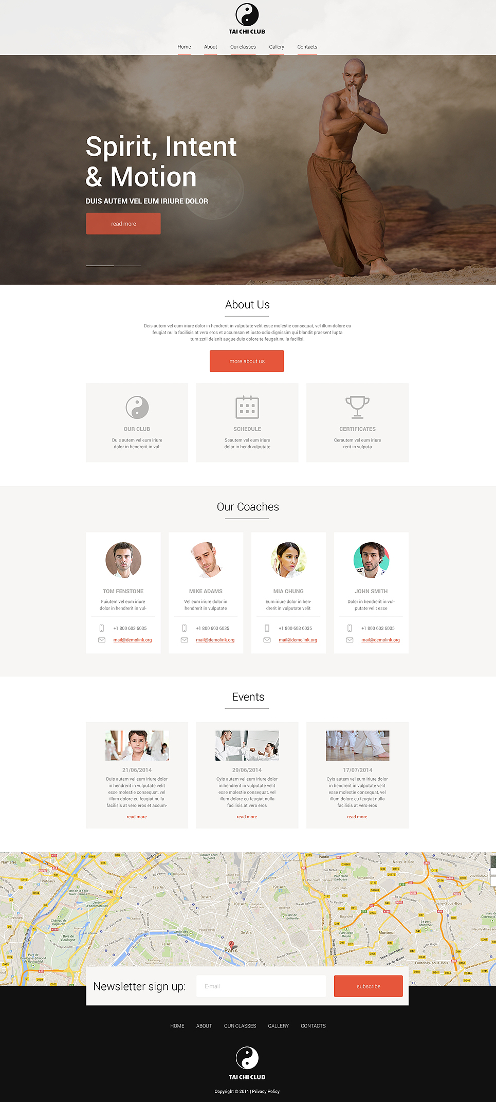Martial Arts Responsive Website Template New Screenshots BIG