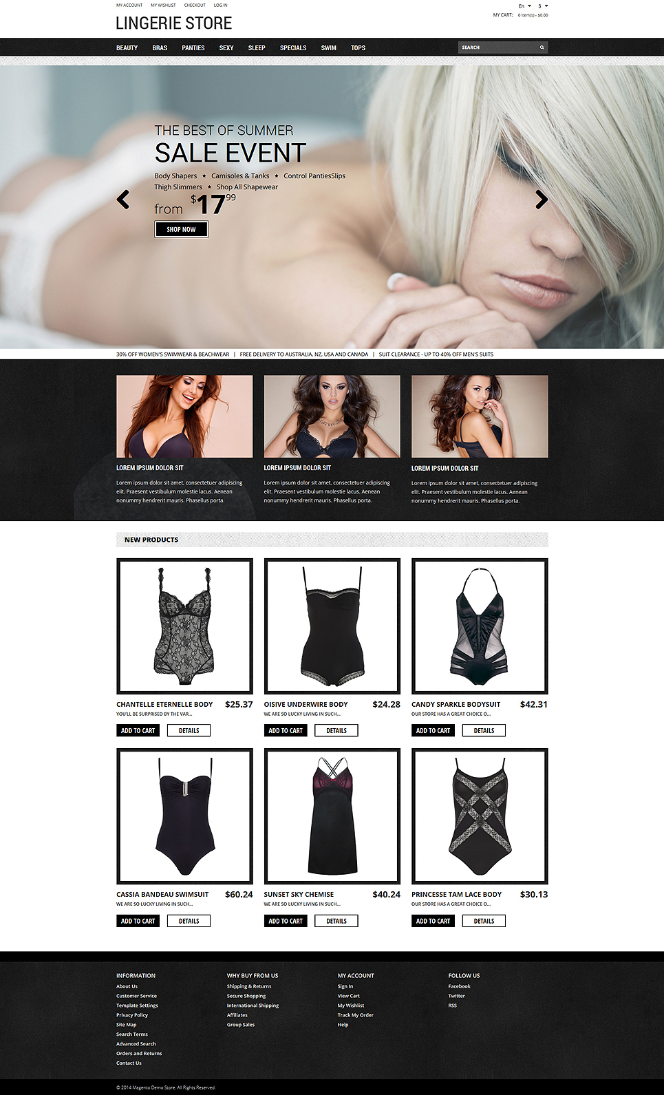 Romantic Lingerie Magento Theme New Screenshots BIG