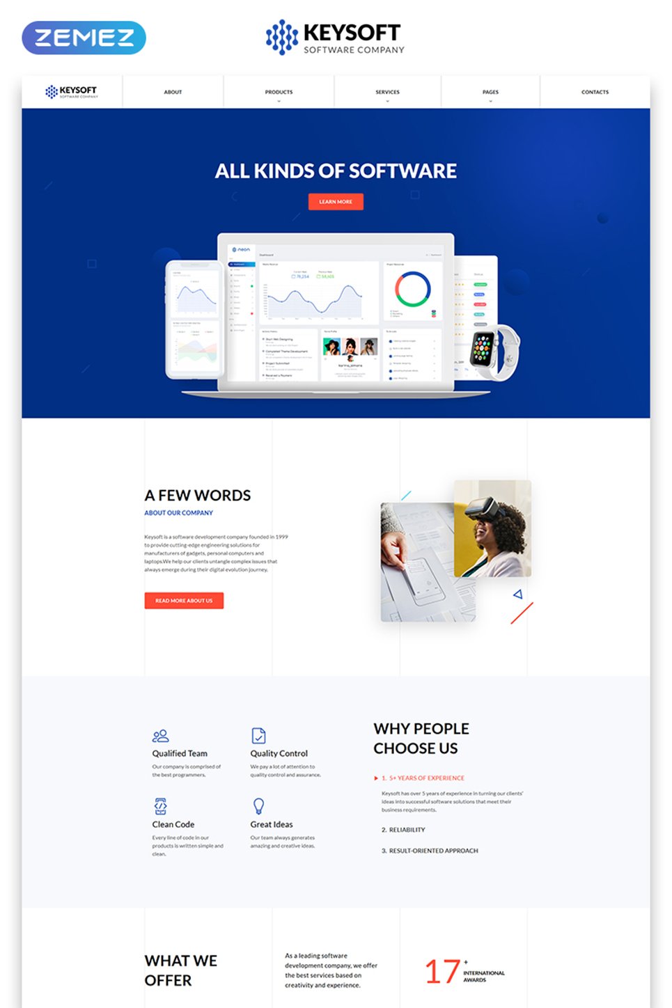 Software Company Responsive Website Template 51277