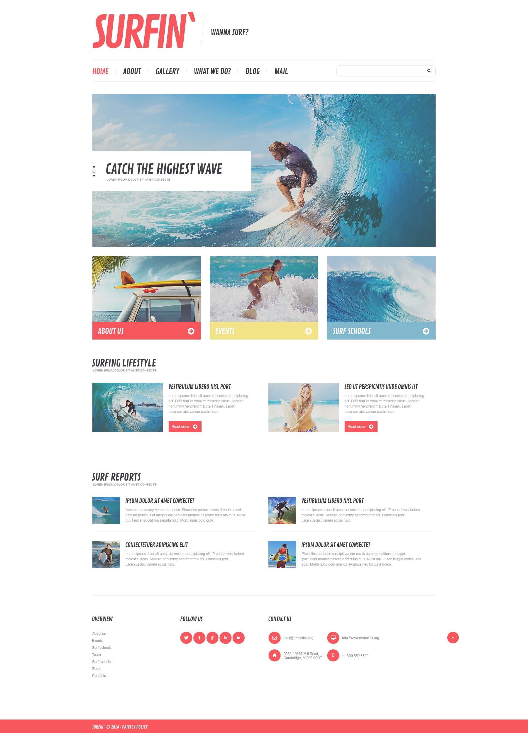 Surfing Responsive site Template 51211