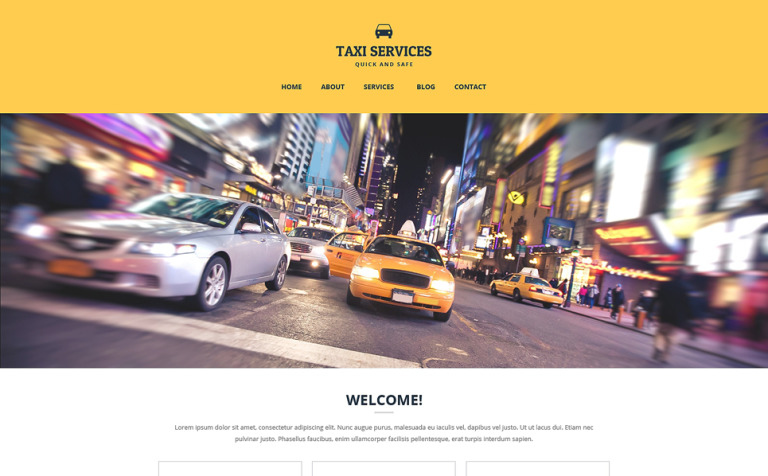 Taxi Responsive Website Theme Big Screenshot Taxi Responsive Website Template New Screenshots BIG