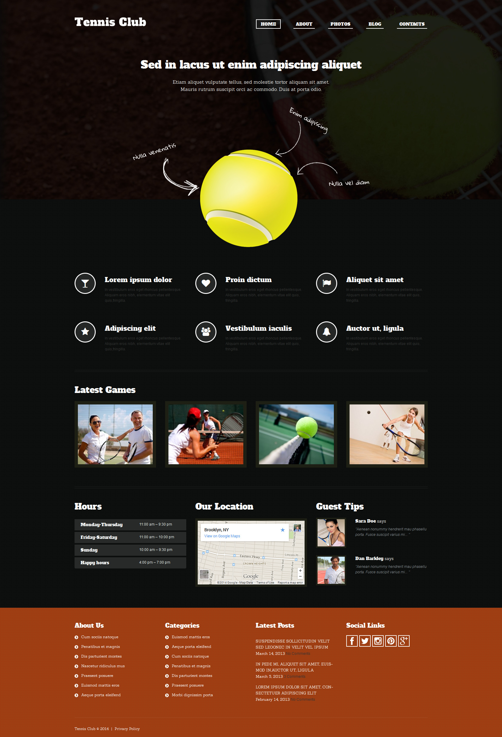 Tennis Responsive WordPress Theme - screenshot
