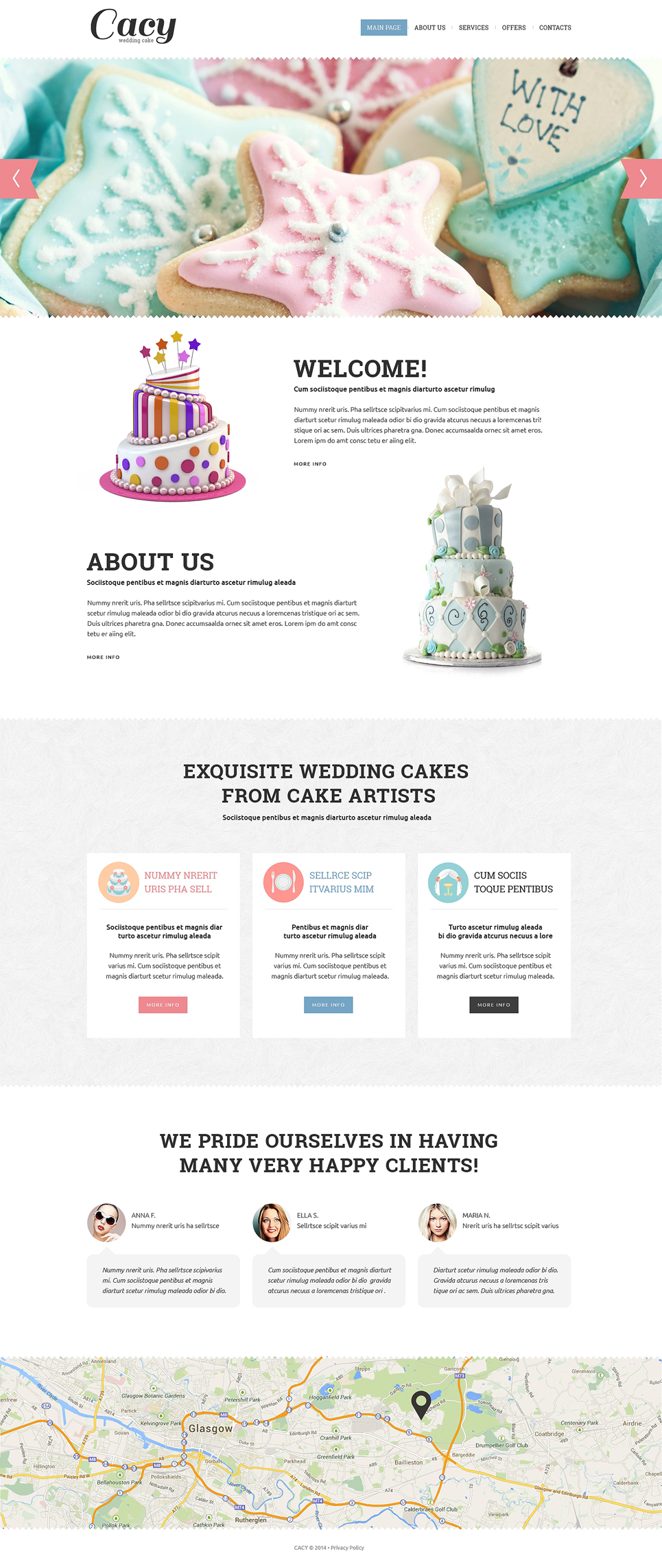 Cake Website Templates Free Download