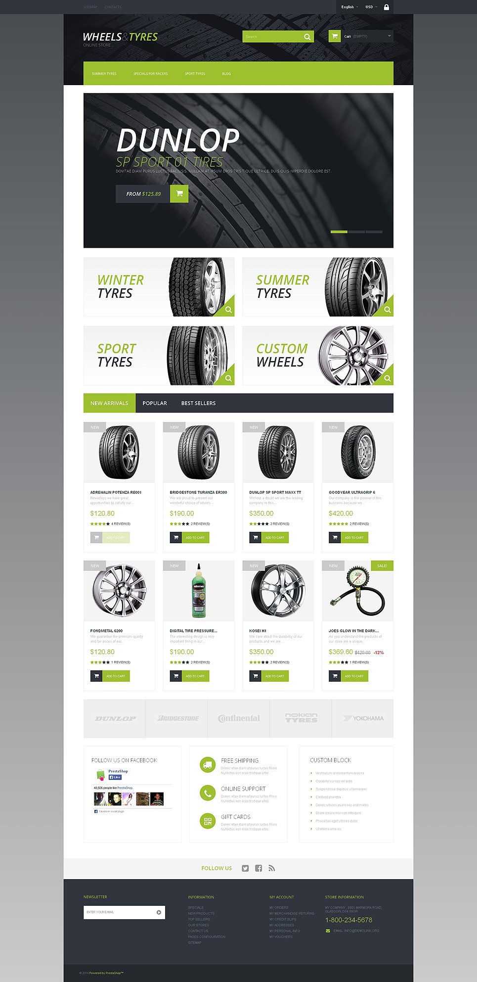 Wheels and Tyres PrestaShop Theme New Screenshots BIG