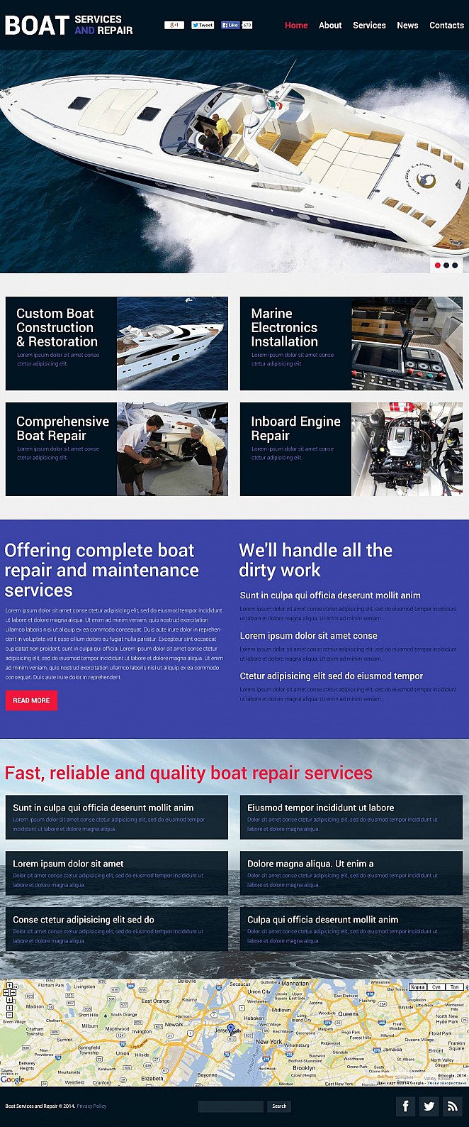 Yachting Flash CMS Template New Screenshots BIG
