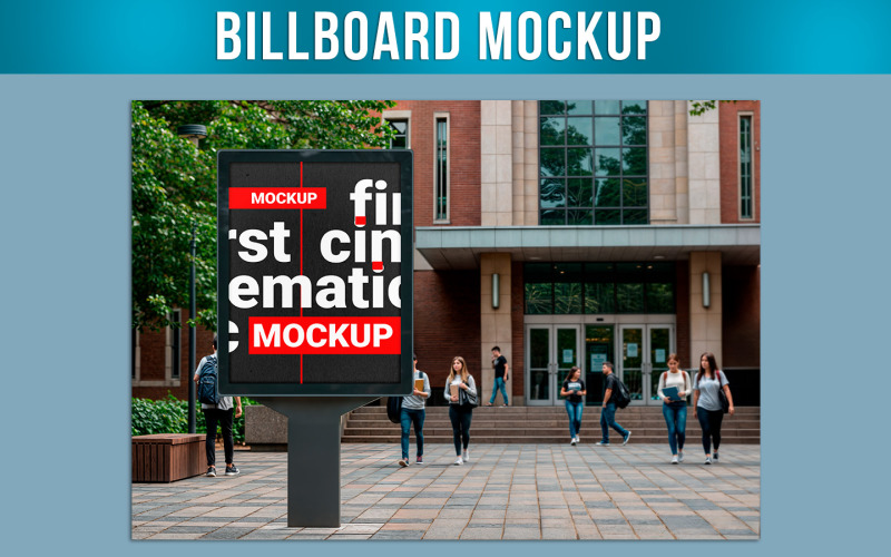 Billboard Mockup University Campus Product Mockup