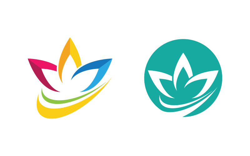 Lotus Logo Beauty Salon Cosmetic skincare vector icon design v.56 Logo Template