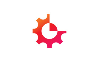 Mechanical Gear Logo Template design Vector Element v16