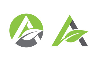 Nature leaf ecology vegan concept Logo illustration v.22